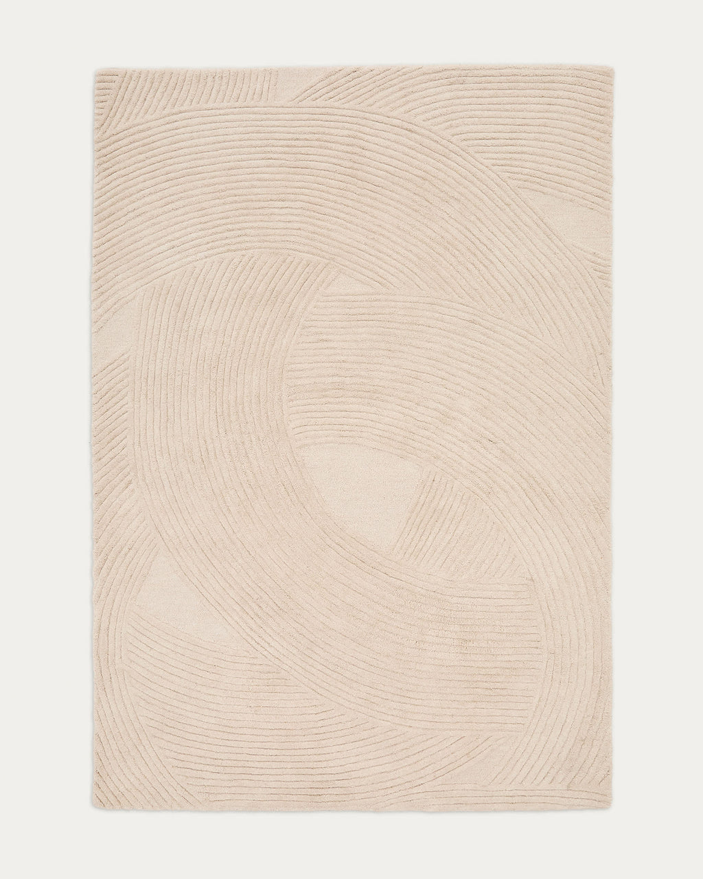 Japandi Teppich Domm – Wolle, Beige, 200 × 300 cm – Produktansicht