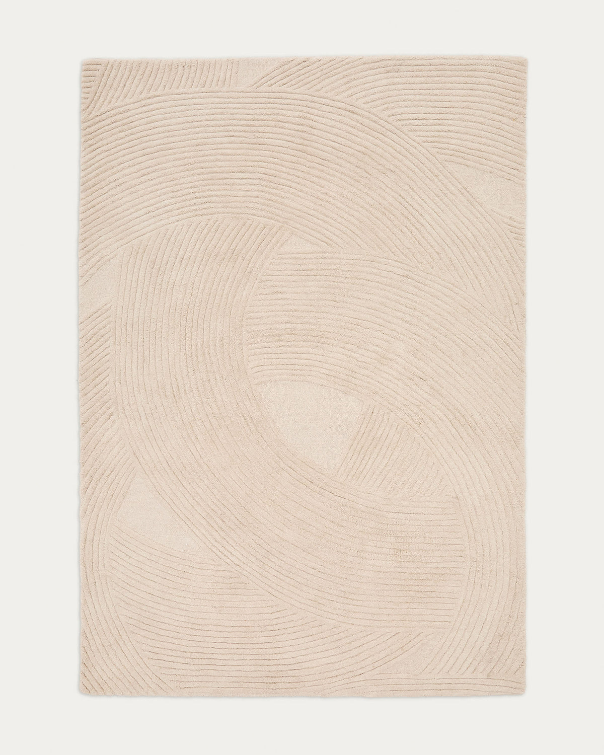 Japandi Teppich Domm – Wolle, Beige, 200 × 300 cm – Produktansicht