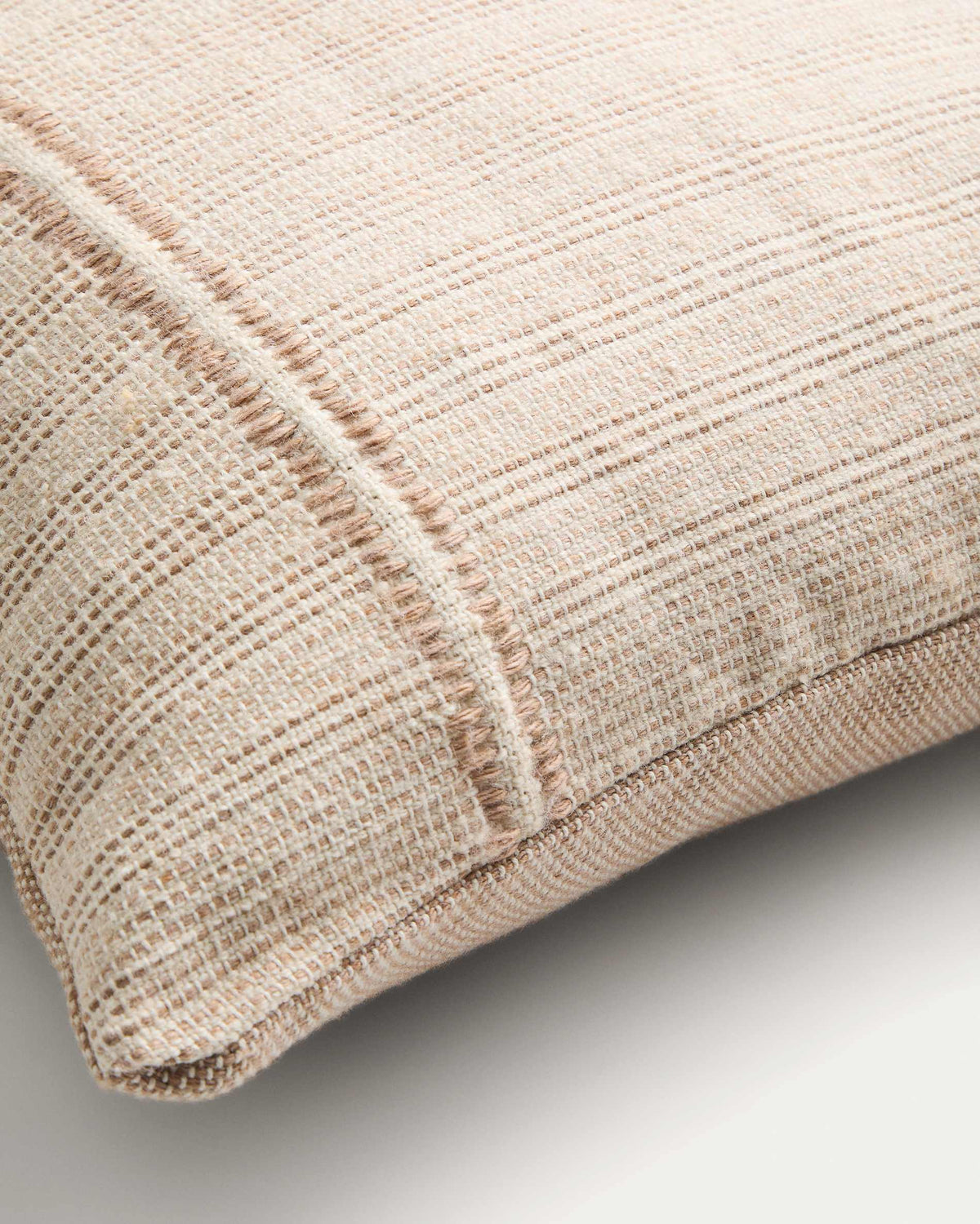Japandi Kissenbezug Drati – Stoff, Beige, 45 × 45 cm – weitere Ansicht