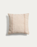 Japandi Kissenbezug Drati – Stoff, Beige, 45 × 45 cm – Produktansicht