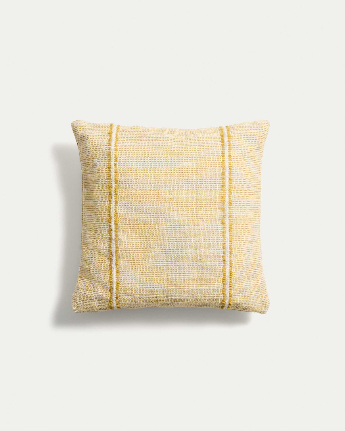 Japandi Kissenbezug Drati – Stoff, Gelb, 45 × 45 cm – Produktansicht