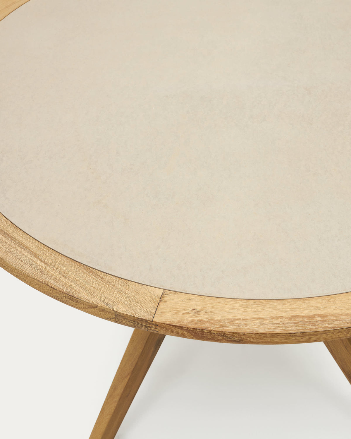 Japandi Esstisch Julieta – Akazie, Beige, Ø 120 cm – weitere Ansicht