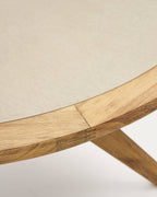 Japandi Esstisch Julieta – Akazie, Beige, Ø 120 cm – weitere Ansicht