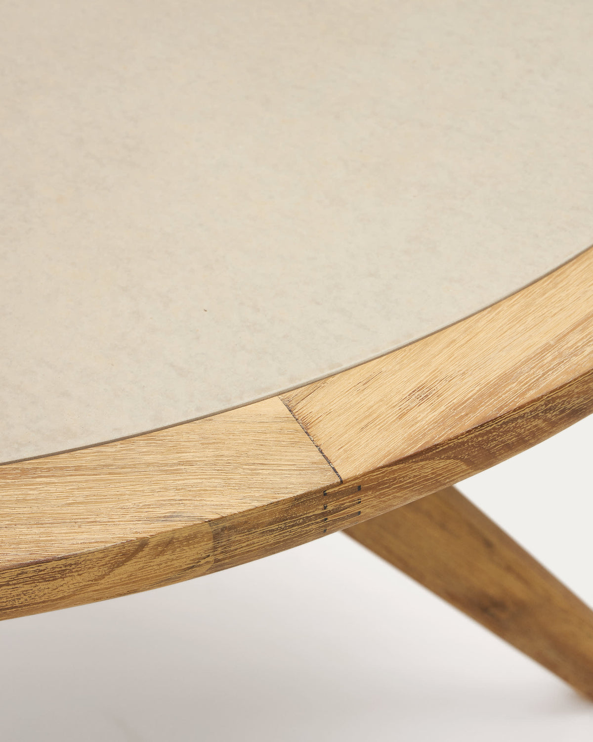 Japandi Esstisch Julieta – Akazie, Beige, Ø 120 cm – weitere Ansicht