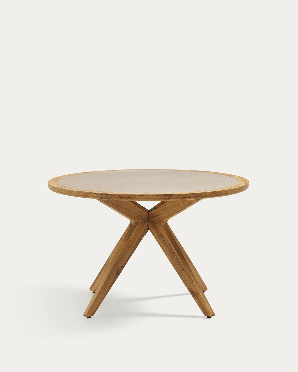 Japandi Esstisch Julieta – Akazie, Beige, Ø 120 cm – weitere Ansicht