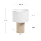 Japandi Tischlampe Bianella – Kunststoff, Beige – weitere Ansicht