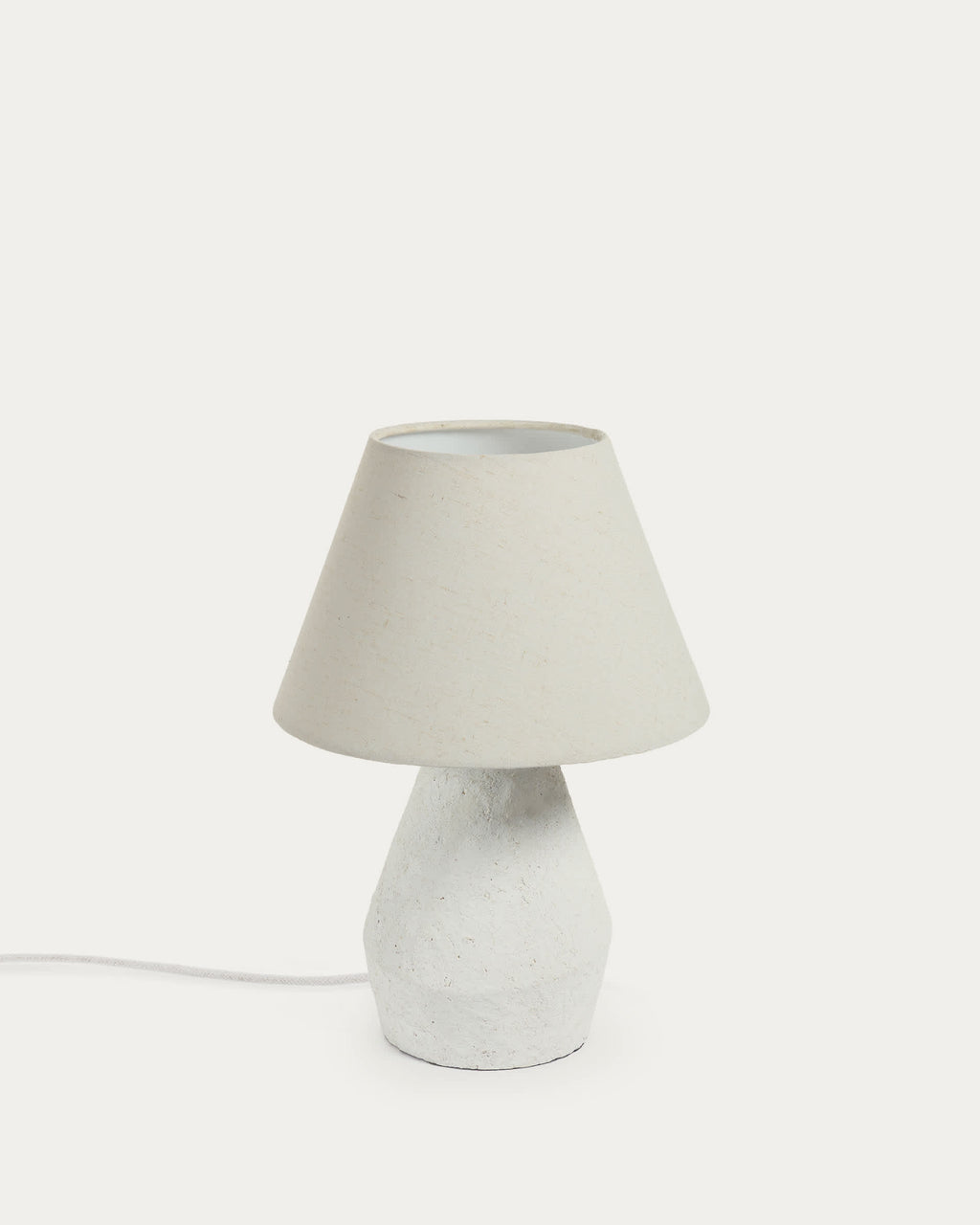 Japandi Tischlampe Noara – Magnesia, Weiß – Produktansicht